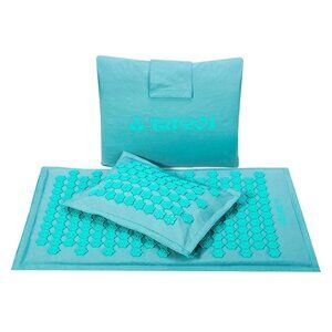 NEW TUYOI Blue Acupressure Mat & Pillow Set with Carry Bag Pain Relief Wellness